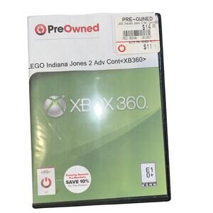 Lego Indiana Jones 2 Adventurous Continue For Xbox 360. New Case. No Artwork